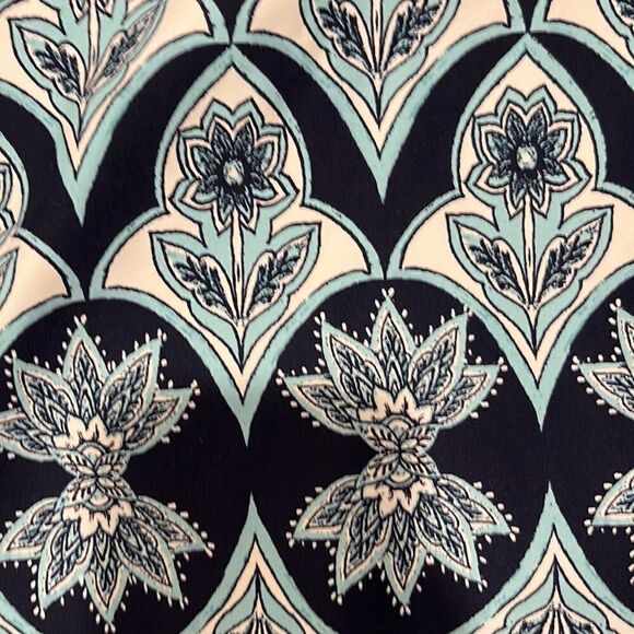 Charter Club blue geometric print designer dress. - Picture 6 of 7